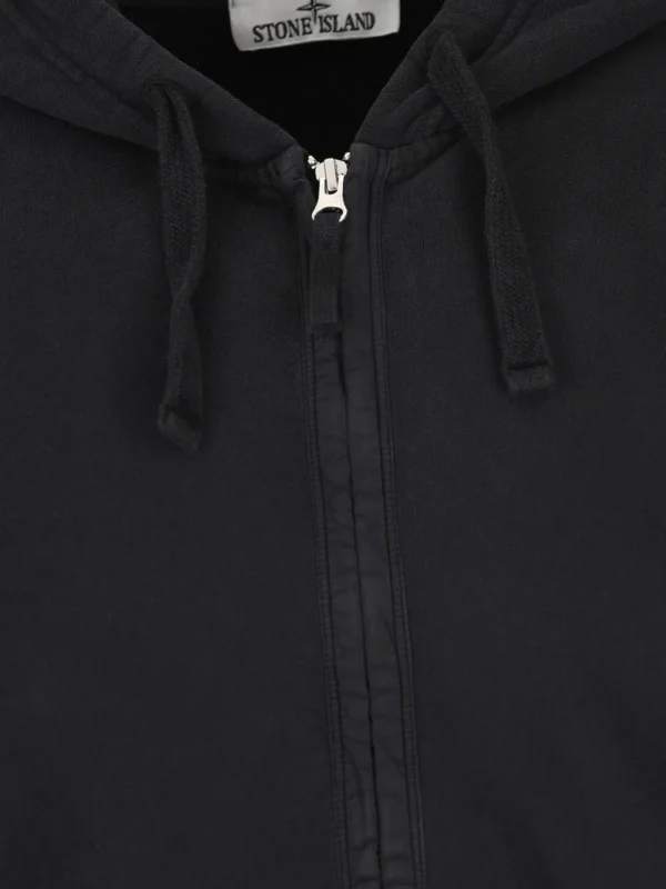 Stone Island 指南針貼片拉鍊連帽衫