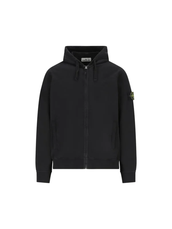 Stone Island 指南針貼片拉鍊連帽衫