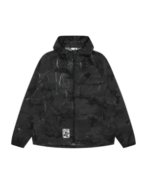AAPE 做舊褶皺效果迷彩連帽薄夾克外套