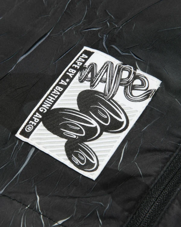 AAPE 做舊褶皺效果迷彩連帽薄夾克外套