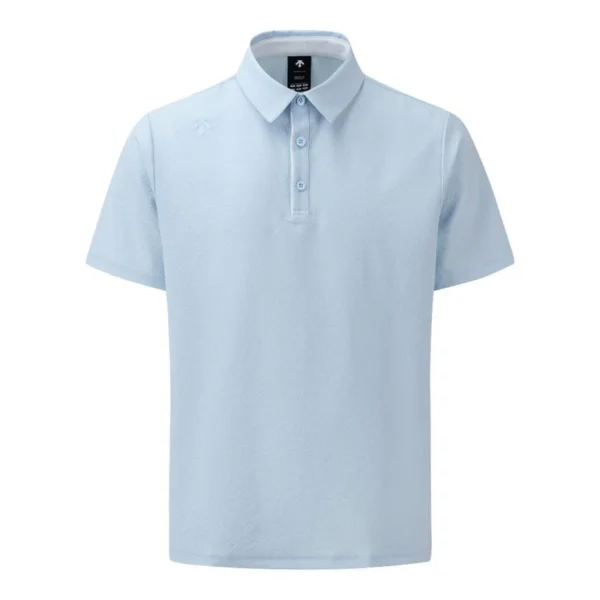 SEERSUCKER Y-COLLARED SHORT-SLEEVED T-SHIRT 男士 高爾夫翻領上衣