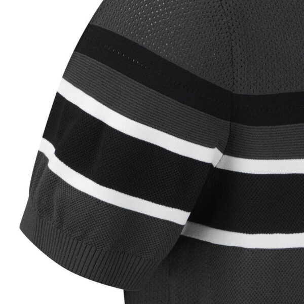 STRIPE Y-COLLARED SHORT-SLEEVED SWEATER 男士 高爾夫翻領上衣